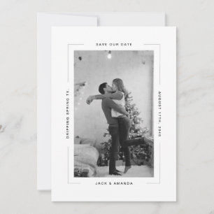 Save The Date Texte simple et photo Mariage enregistrer la date