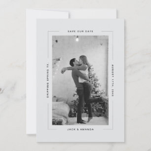 Save The Date Texte simple et photo Mariage enregistrer la date