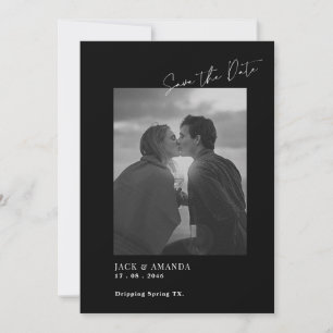 Save The Date Texte simple et photo Mariage enregistrer la date