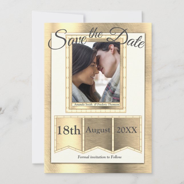Save The Date Texture or moderne (Devant)