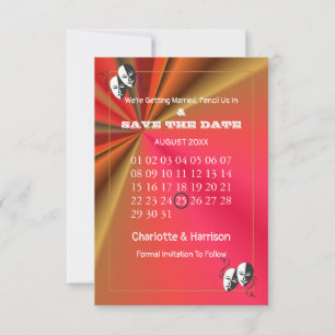 Save The Date Thème de billet de théâtre pour mariage