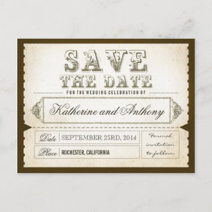 Save the Date Tickets - Postkarten