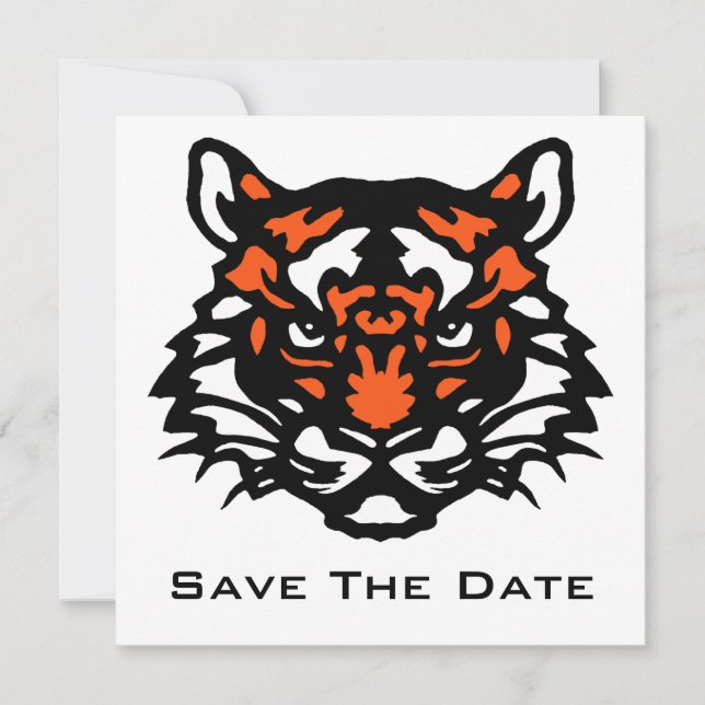 Save The Date Tigre Enregistrer La Date (Devant)