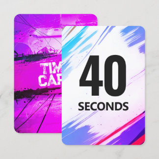 Save The Date Time Fitness Card with Purple Backing