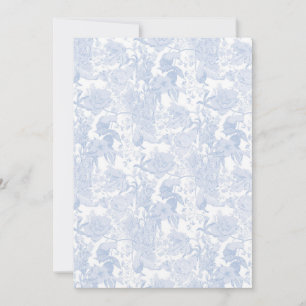 Save The Date Toile Florale Victorienne en Bleu de Wedgewood