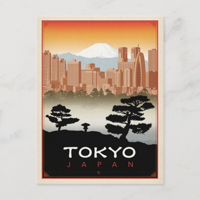 Save The Date | Tokio, Japan Ankündigungspostkarte (Vorderseite)