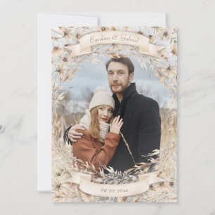 Save The Date Tomber dans l'amour Neutre Mariage d'automne