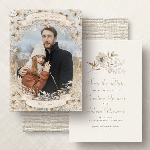 Save The Date Tomber dans l'amour Neutre Mariage d'automne
