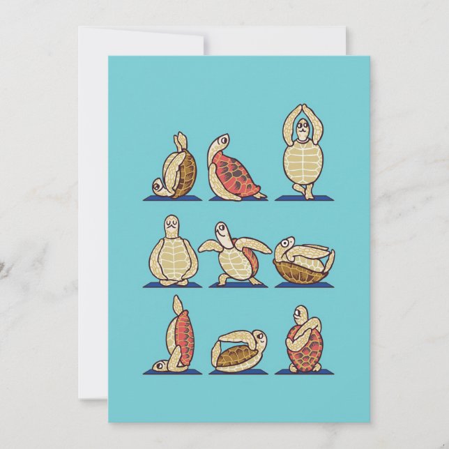 Save The Date Tortue Lover Green Sea Turtle Yoga (Devant)