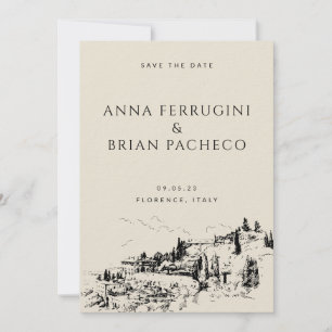 Save The Date Toscane moderne Classy Enregistrer la date