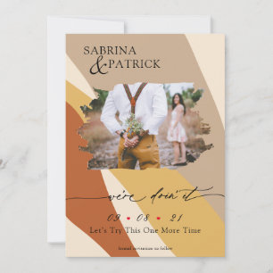 Save The Date Toscane Roue Jaune Beige moderne Photo Abstraite