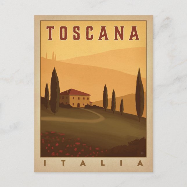 Save The Date | Toskana, Italien Ankündigungspostkarte (Vorderseite)