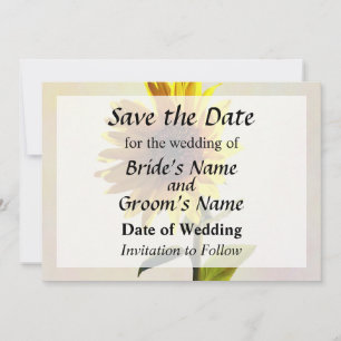 Save The Date Tournesol appréciant le soleil Enregistrez la date
