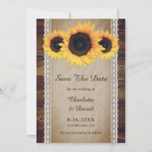 Tournesol Rustique Pays Bois Burlap Mariage dentel