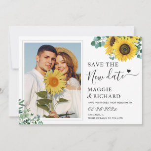 Save The Date Tournesols de style moderne Photo Sauvez la nouvel