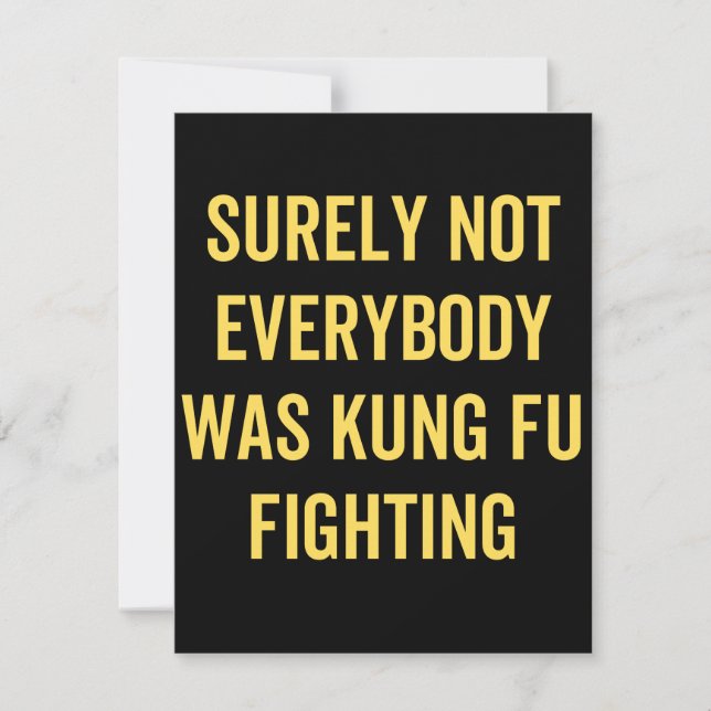 Save The Date Tout Le Monde N'Était Certainement Pas Kung Fu En  (Devant)
