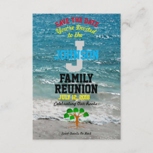 Save The Date Tout nom Réunion de famille tropicale avec n'impor