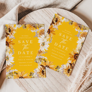 Save The Date Toutes les saisons Sunshine Sunflower Mariage
