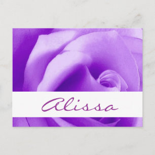 Save the Date träumerische lila Rose V22A Ankündigungspostkarte