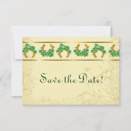 Save The Date Trèfles et Or Irlandais Enregistrer la Date