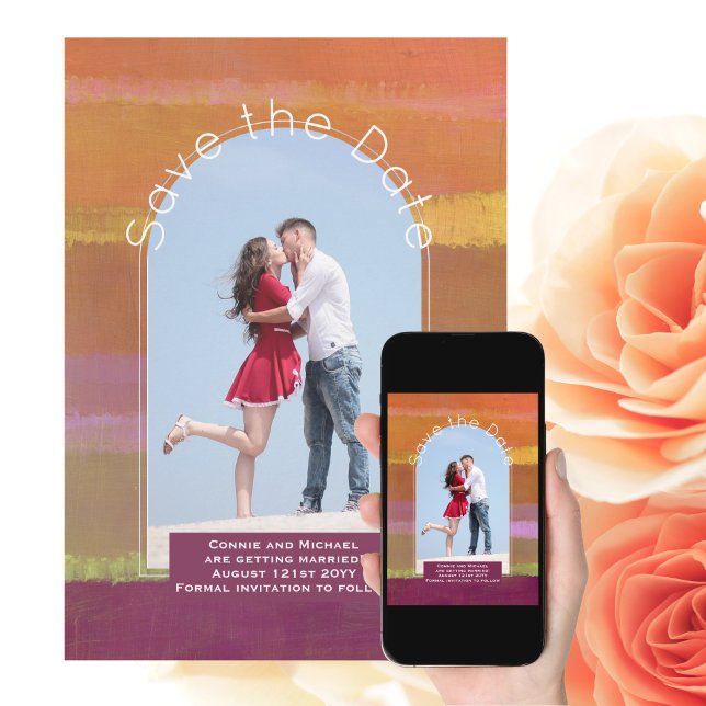 Save the Date Trending | Foto Orange Berry Limon Einladung (Von Creator hochgeladen)