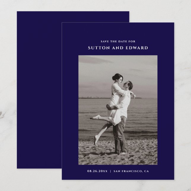 Save The Date Très simple photo simple (Devant / Derrière)