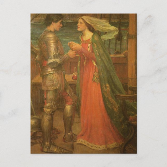 Save the Date! Tristan und Isolde von JW Waterhous Ankündigungspostkarte (Vorderseite)