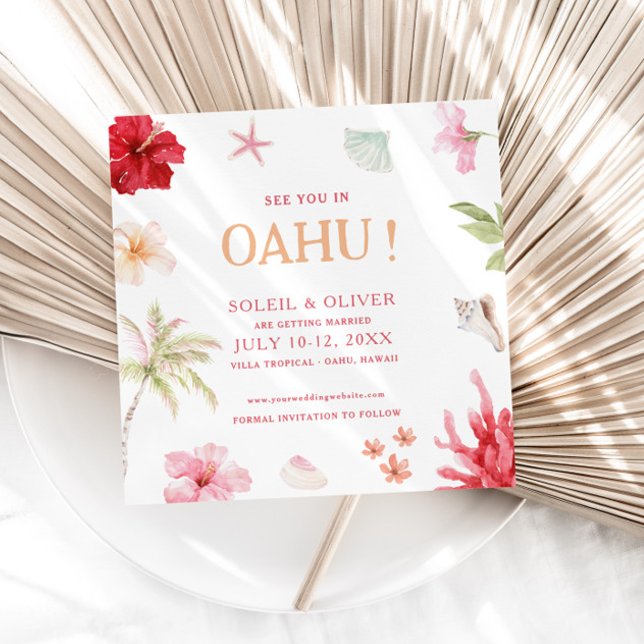 Save The Date Tropical Destination Wedding (Créateur téléchargé)