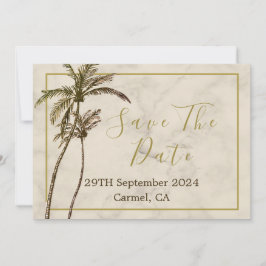 Save The Date Tropical Palm Tree élégant Mariage rustique modern