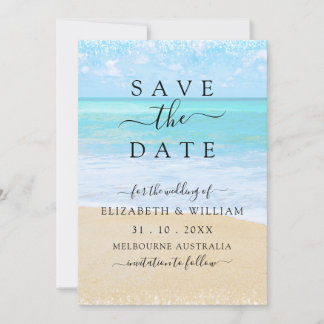 Save The Date Tropical Summer Beach Enregistrer La Date