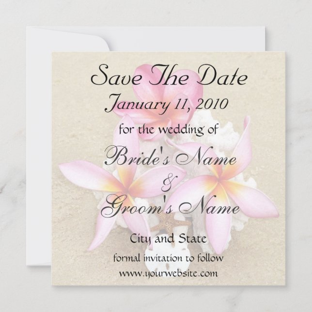 Save the Date Tropische Hochzeit (Vorderseite)