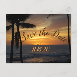 Save the Date Tropische Hochzeit Ankündigungspostkarte