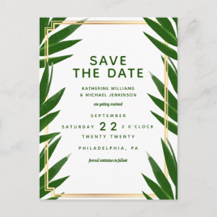 Save The Date Tropische Hochzeit Postkarte