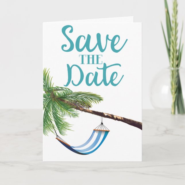 Save the Date tropisches Paradies (Vorderseite)