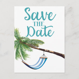 Save the Date tropisches Paradies Postkarte