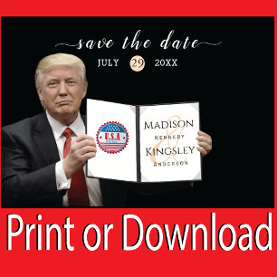 Save The Date Trump le plus grand 💍 Mariage de patriote Sauver