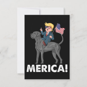 Save The Date Trump Merica Great Dane Dog American Hero 4e