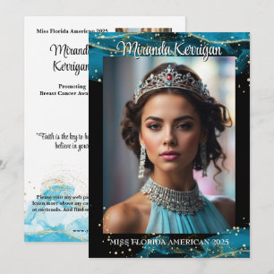 Save The Date Turquoise Dream Pageant Autograph Card QR Code
