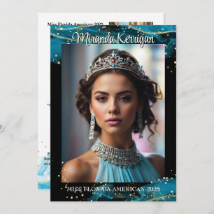 Save The Date Turquoise Dream Pageant Autograph Card QR Code