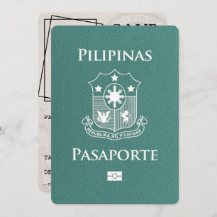 Save The Date Turquoise Philippines Passeport Enregistrer La Dat