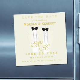 Save the Date Tuxedo Bow Krawatte Groom Wedding Magneteinladung