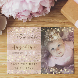 Save The Date Twinkle Twinkle Little Star 1er anniversaire