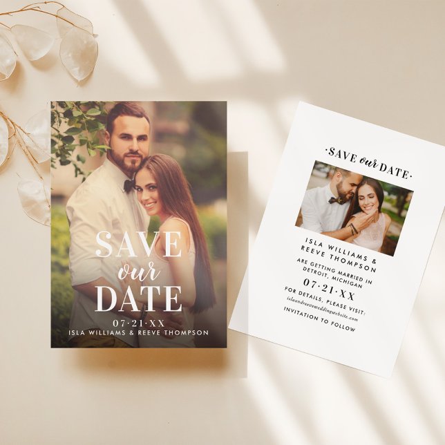 Save The Date Type intemporel Sauvegarder notre date Mariage bla (Créateur téléchargé)