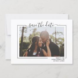 Save the Date Typografie Foto Wedding Card Feiertagskarte