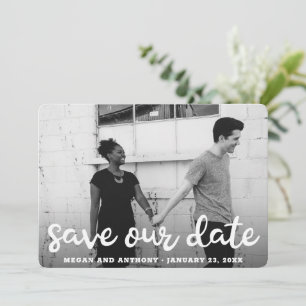 Save The Date Typographie audacieuse Mariage moderne