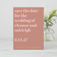 Typographie audacieuse Terracotta Blush Mariage mo