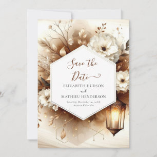 Save The Date Typographie bois mariage rustique