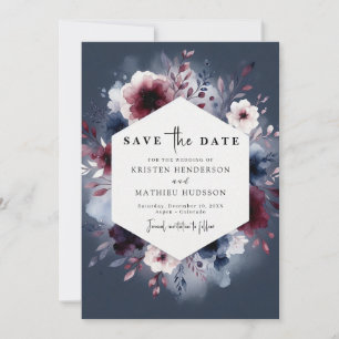 Save The Date Typographie Bourgogne Mariage