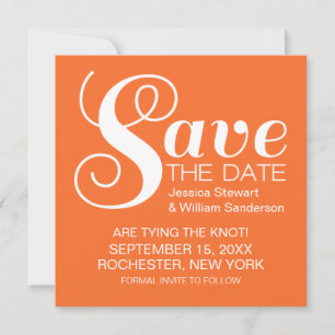 Save The Date Typographie chic Enregistrer l'Invitation de date,