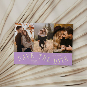 Save The Date Typographie Courbe Multi Photo Wisteria